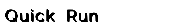 Quick Run font preview